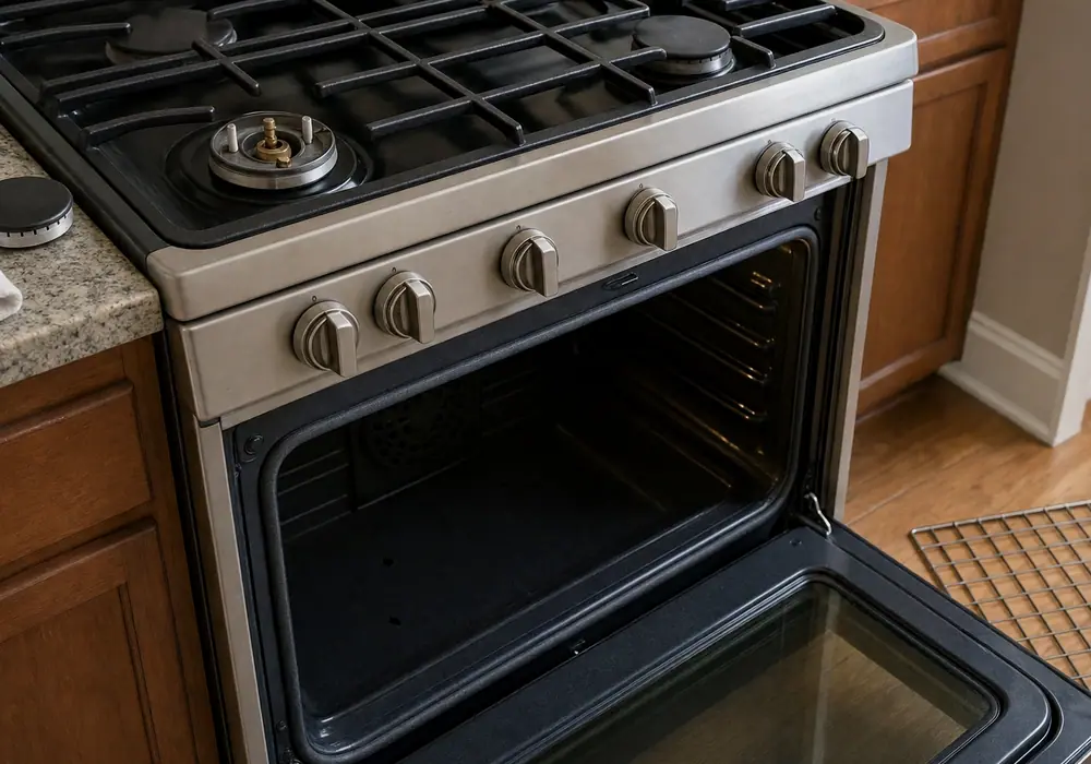 The panel comes off before anything is quoted — diagnosis in a Carlsbad kitchen